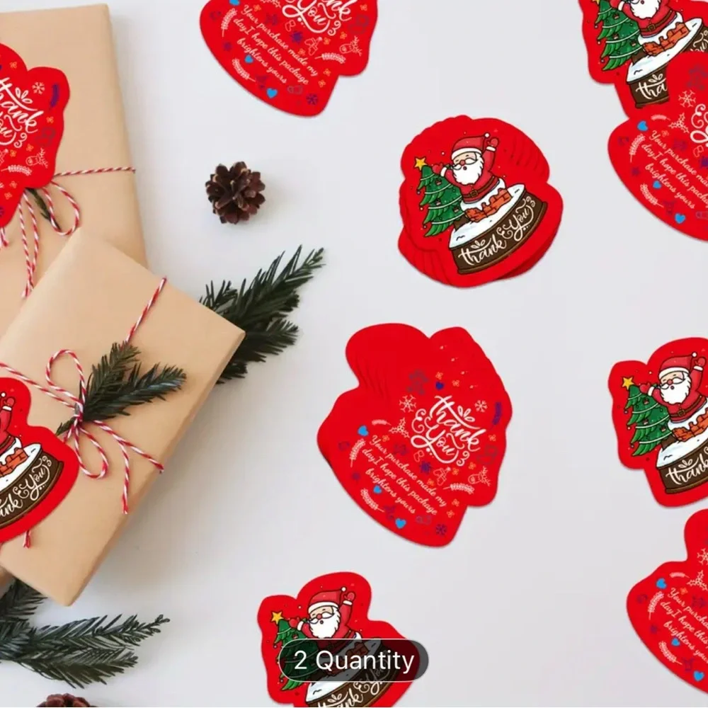 Red Santa Thank You Cards 25ct- NIP